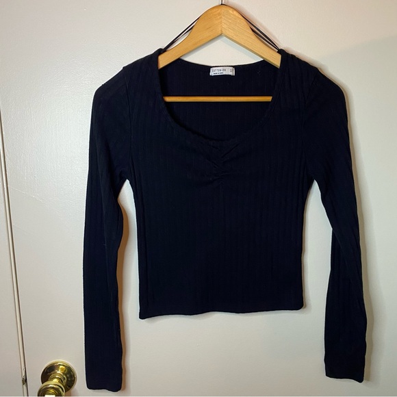 COTTON ON Ruched Ribbed Long Sleeve - Picture 3 of 6